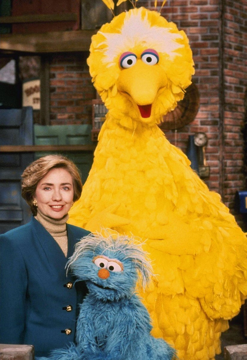  Happy Birthday In honor of this day here are some pictures of Hillary Clinton with Big Bird 