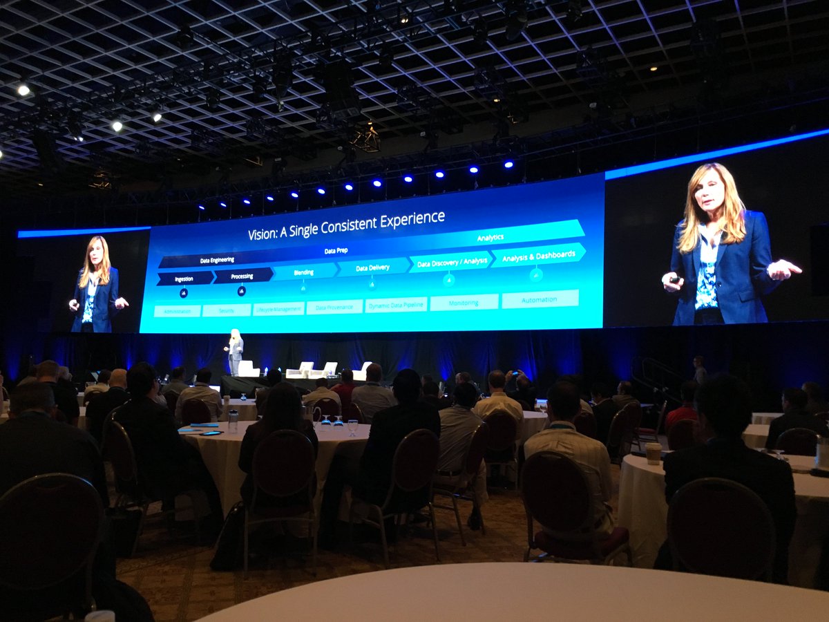 pixelWes's tweet photo. @DonnaPrlich “think about data from a single flow” &amp; visual data exp, big data processing and enterprise platforms at #PWorld17 @Pentaho https://t.co/RyX7BIUpFQ