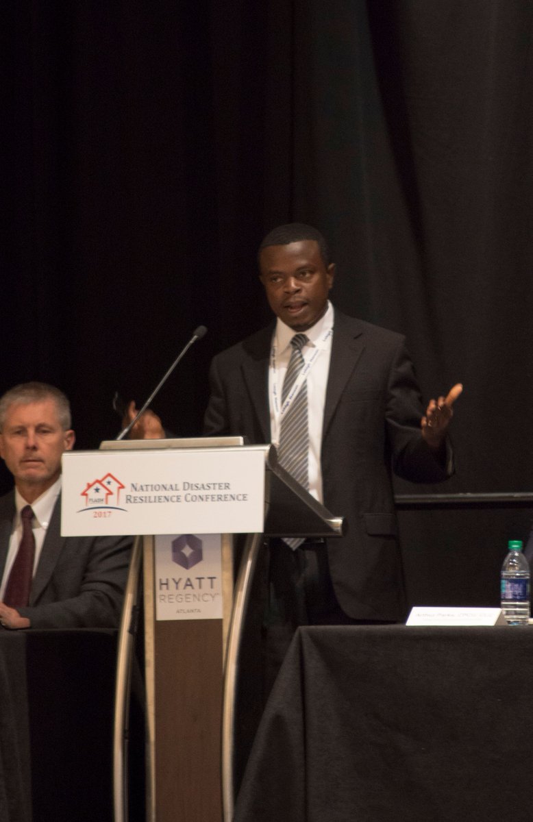 ALInsuranceCtr's tweet photo. @SebastainAwondo presents the benefits on #resalevalue of @FORTIFIEDHOME. Need to promote #appraisal officials account of FORTIFIED. #NDRC17 https://t.co/lGrKn074pk