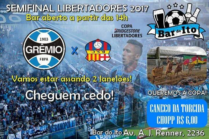 bardooito's tweet photo. Nesta quarta-feira, rumo ao Tri da Libertadores. A loja da torcida também estará aberta.   #VemProBardoIto #Grêmio #PelaCopa https://t.co/jT6nzsrzbE