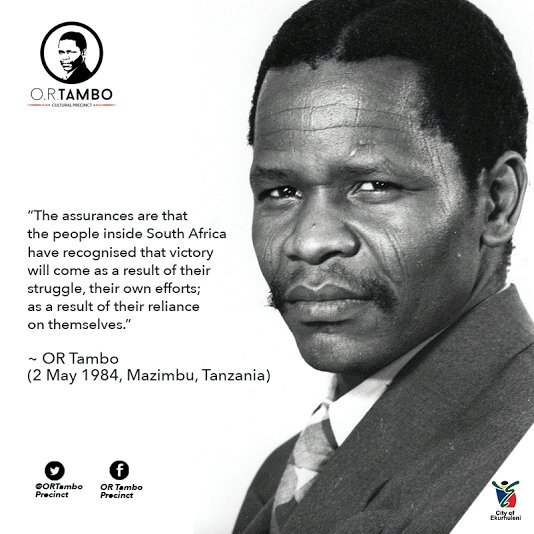Pika5Karabo's tweet photo. The inspiring thing I love about OR Tambo was his fierce determination in fighting for equality for SA#YoMind https://t.co/U47r1tw4Ur