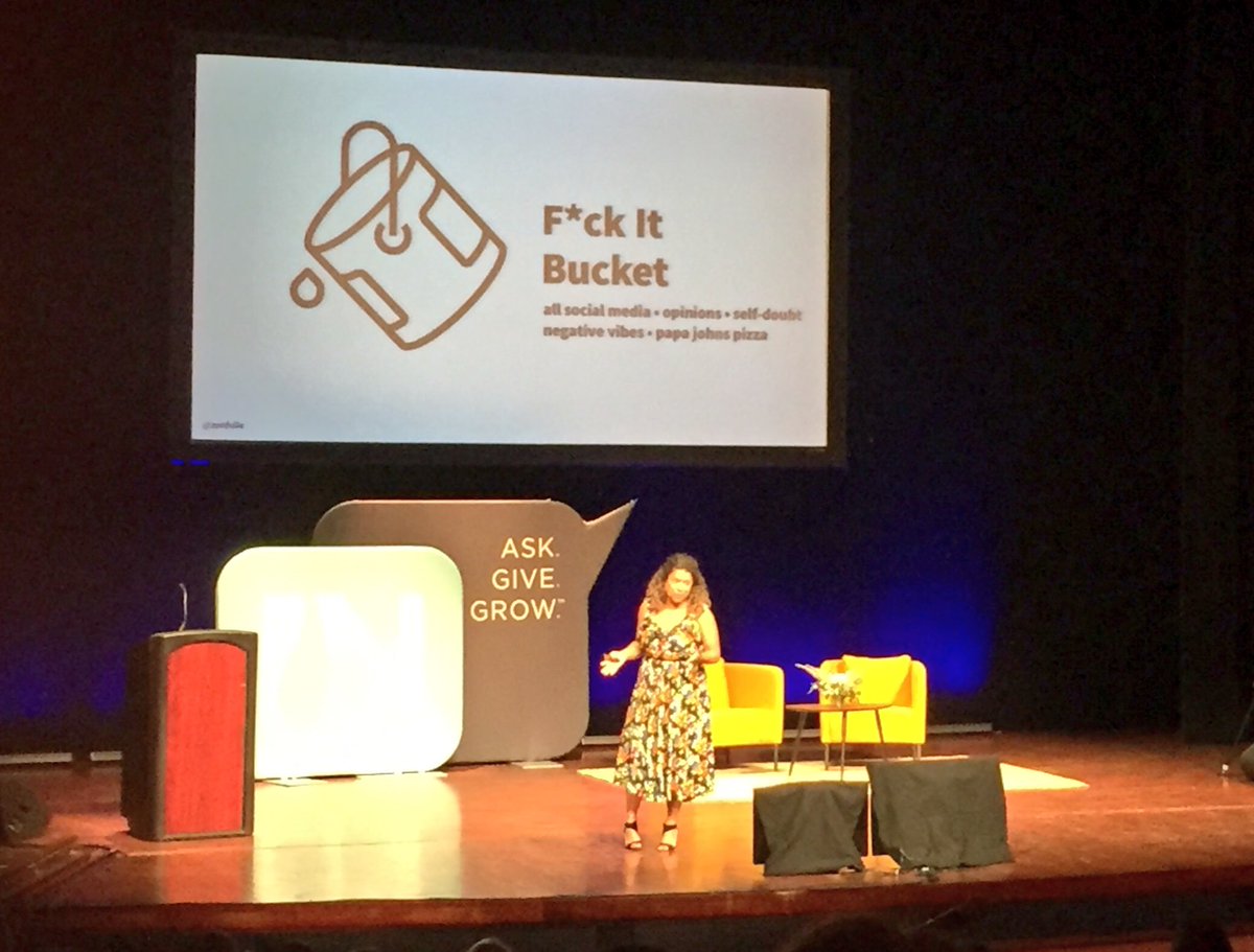 KatieMartell's tweet photo. We all need a f*ck it bucket. #womenindigital @Zenfulie https://t.co/bdRH9fk81j