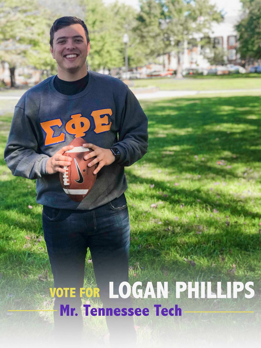 SigEpTNE's tweet photo. Election Day is upon us, and with it, the rising of a champion. Be sure to check @logan_phillips_ for Mr. TTU! https://t.co/4PBQRb59h6