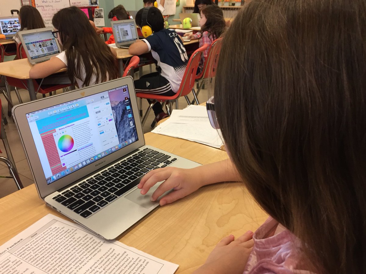 _beth_carroll's tweet photo. Teaching ourselves about Pages to publish our nonfiction articles! #mykidsareawesome @ASFMELEM https://t.co/A92rVK4ApO