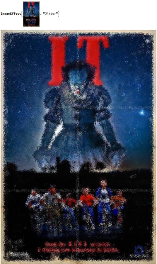 MathematicaTip's tweet photo. Jitter the pixels of an image https://t.co/4w1OXr21uB
#WolfLangTips #MathematicaTips #ImageEffect #Graphics @ITMovieOfficial #It https://t.co/wArckD79H7