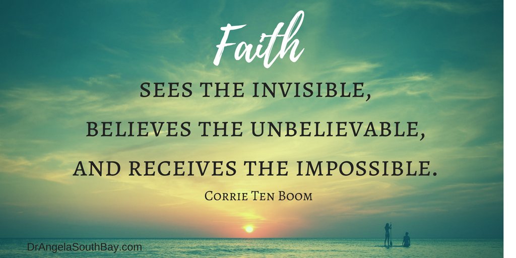 Image result for faith sees the invisible believes the incredible and receives the impossible