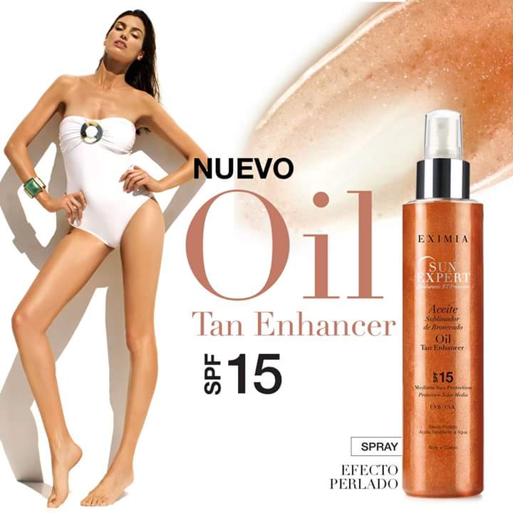 EximiaSkin's tweet photo. Con el nuevo Oil Tan Enhancer lograrás un #bronceado con efecto perlado, ¡y tu #piel lucirá llena de vida‼️😍
#BronceadoSublime #SPF #EXIMIA https://t.co/Klyu5A7rTy
