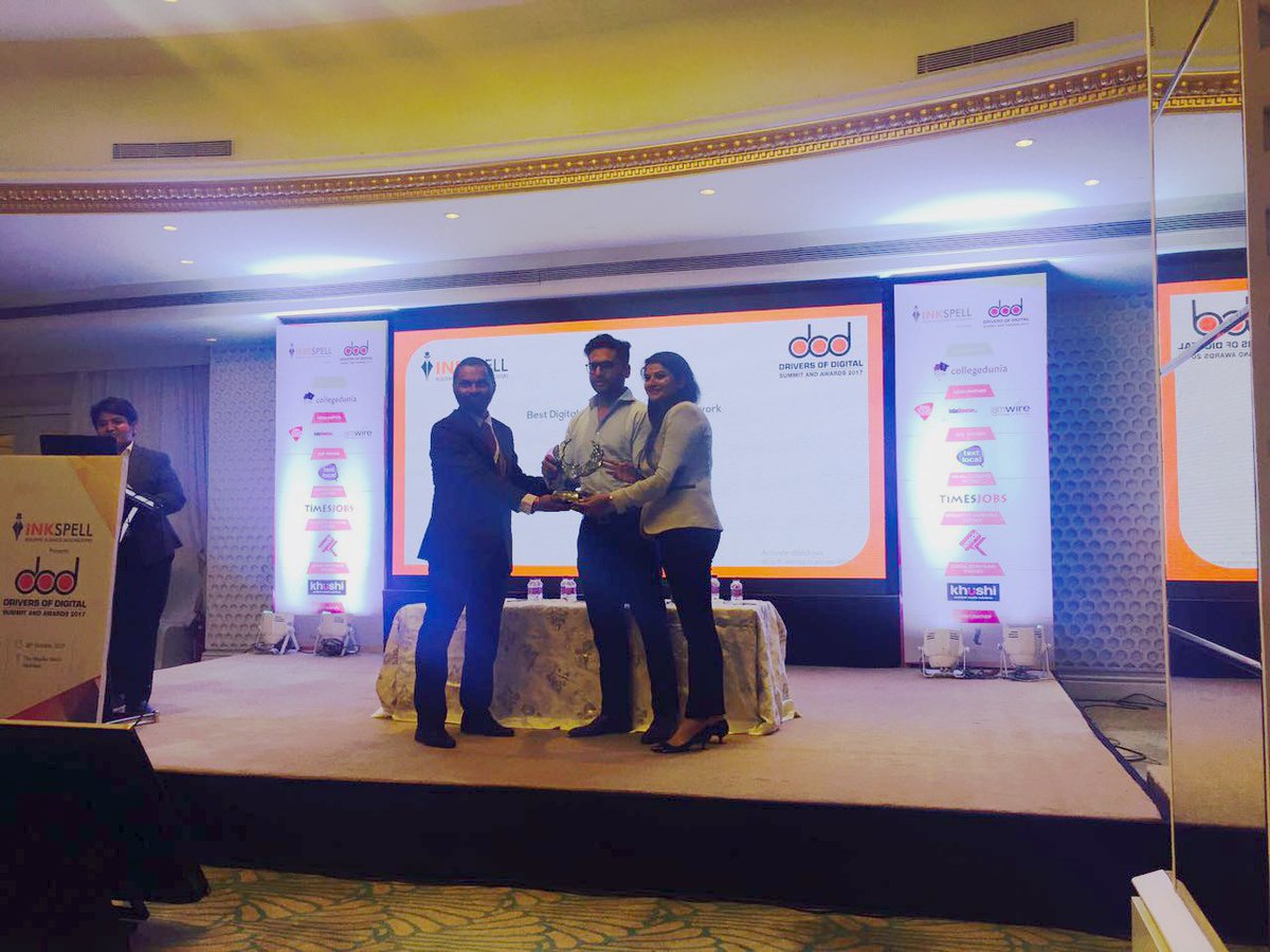 admitadUSA's tweet photo. #admitadindia won the award Best Digital Advertising Affiliate Network”.
#DoDSummit @InkspellSols #DoDAwards2017 https://t.co/FSEYZj4Di5