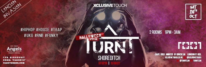 TURNT SHOREDITCH this SATURDAY! DO NOT MISS OUT! Have you got your tickets?  Ticket available (from £10): bit.ly/2yOY1p6