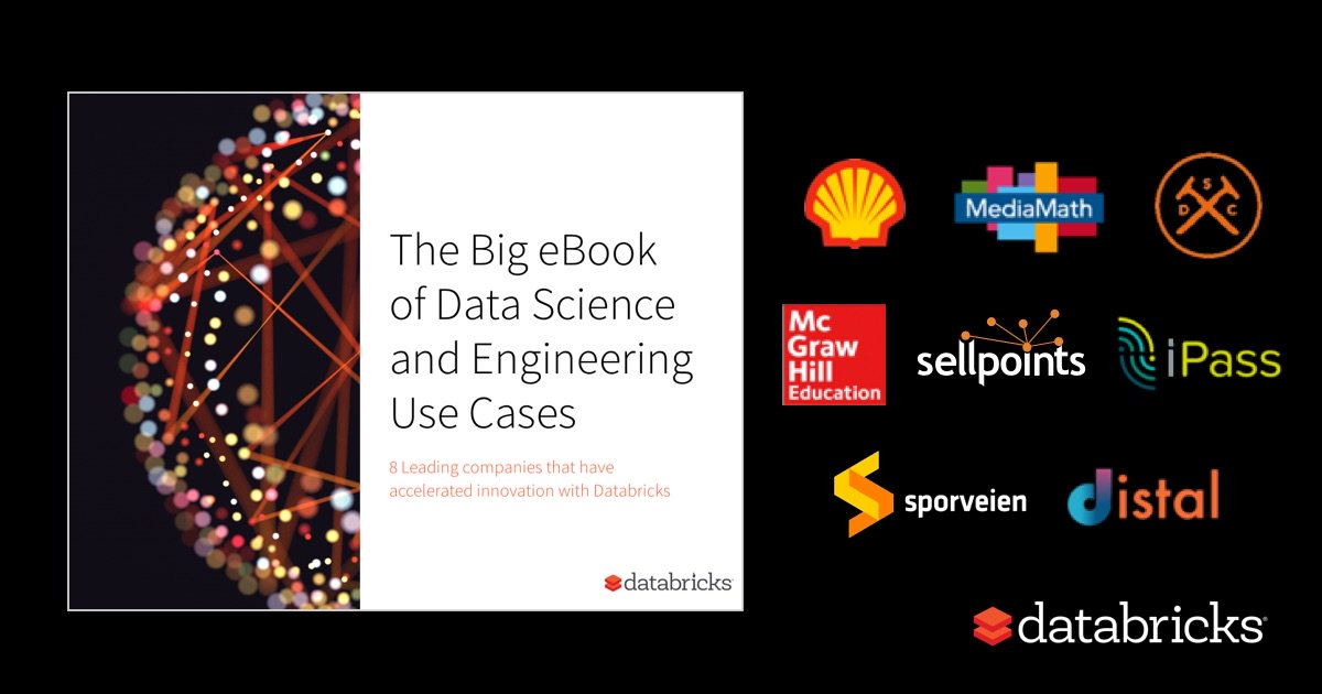 databricks's tweet photo. Learn from leading companies on how they solved their biggest data challenges with #ApacheSpark and Databricks https://t.co/xX4vJYAFf9 https://t.co/cx6rQsJUqn