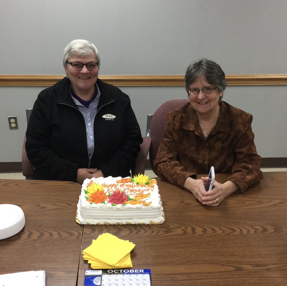 RootCandleBuzz's tweet photo. Congratulations to Andy and Peggy on 42 years of service to #RootCandles! Thank you for a lifetime of hard work and dedication! https://t.co/X4uwkUGgz1
