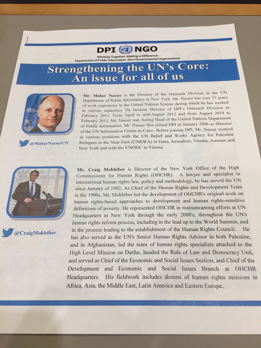 Today at the #UN Strengthening the UN’s Core: An issue dor all of us
#UNDPINGO