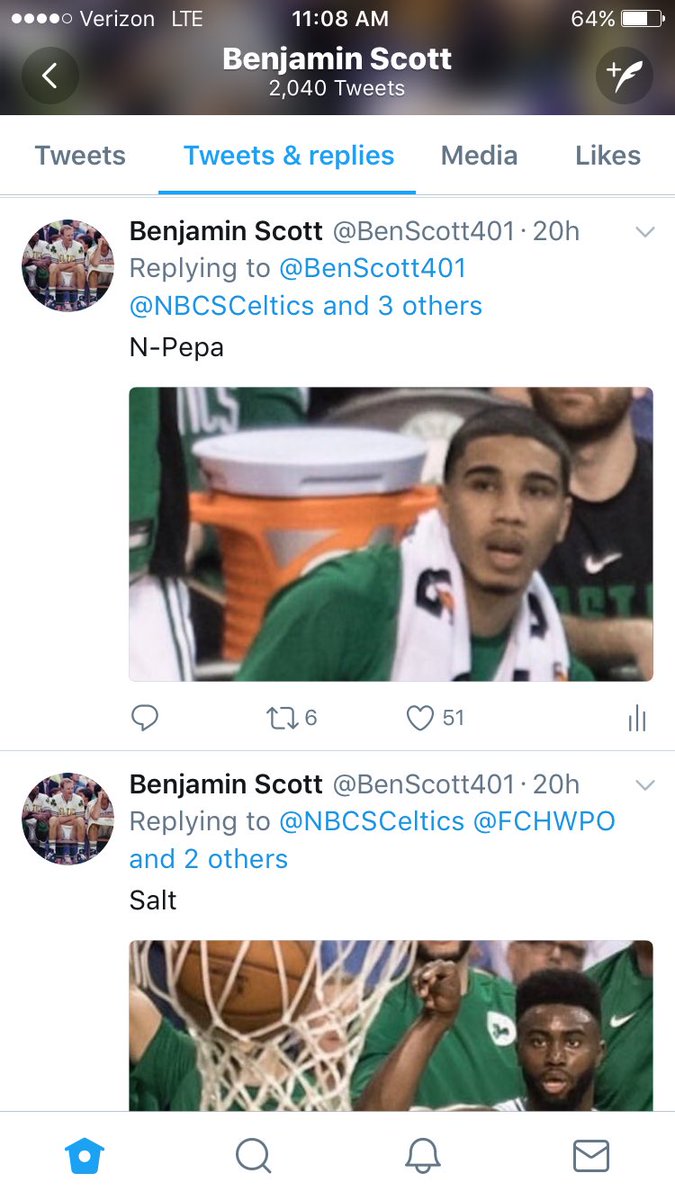 BenScott401's tweet photo. @NBCSBoston I don't think this is fair. C'mon look at all that love! 
Salt-N-Pepa- they might be different but they're always together
#SaltJay https://t.co/kM2cLJLVyo