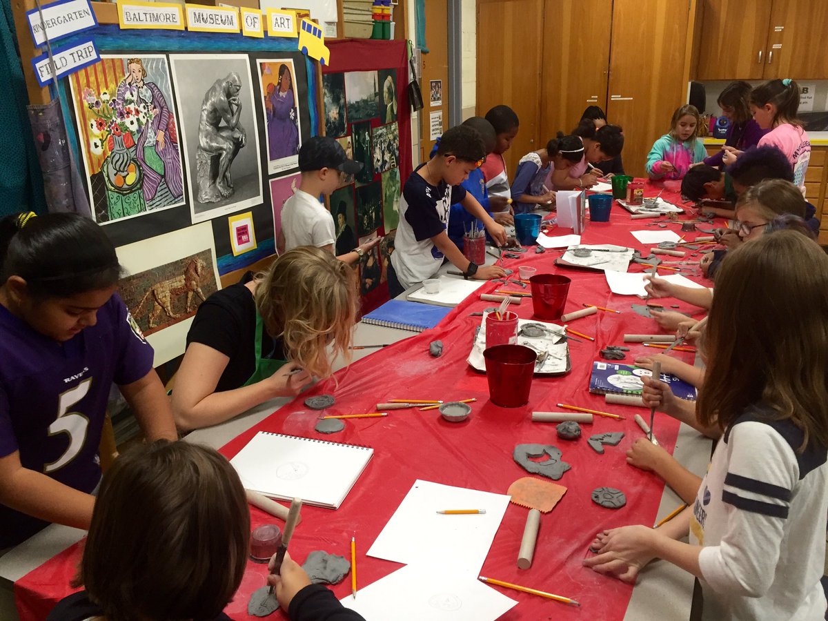 Carney ES's Art Club Showing Kindness This Morning by Making Clay Medalions for New Friends! 🎨<a href="/CarneyElemART/">Cara Liggett</a> <a href="/CarneyElem/">Carney Elementary</a> <a href="/BaltCoPS/">Baltimore County Public Schools</a>