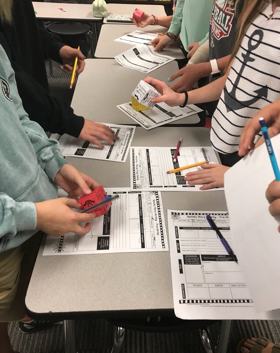 LattimoreC's tweet photo. Rolling the dice for spooky story writing #brainwavesinstruction https://t.co/sgeXSLmzCA