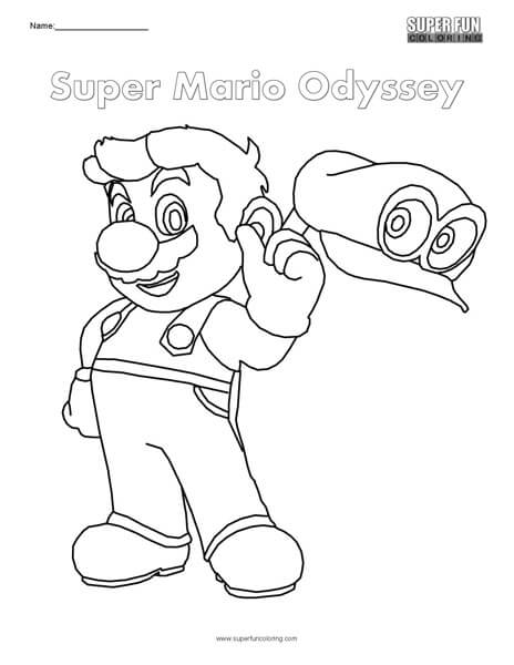 Super Mario Odyssey Logo Coloring Page Super Mario Odyssey Logo Coloring Page