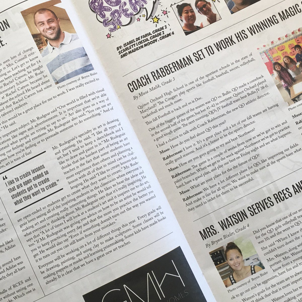ElePress's tweet photo. Our 1st edition of the #CarsonCourier is out!  Thanks to the @RachelCarsonES, teachers &amp; admin at RCES for your support!  #2 here we come! https://t.co/S050KeaeDH