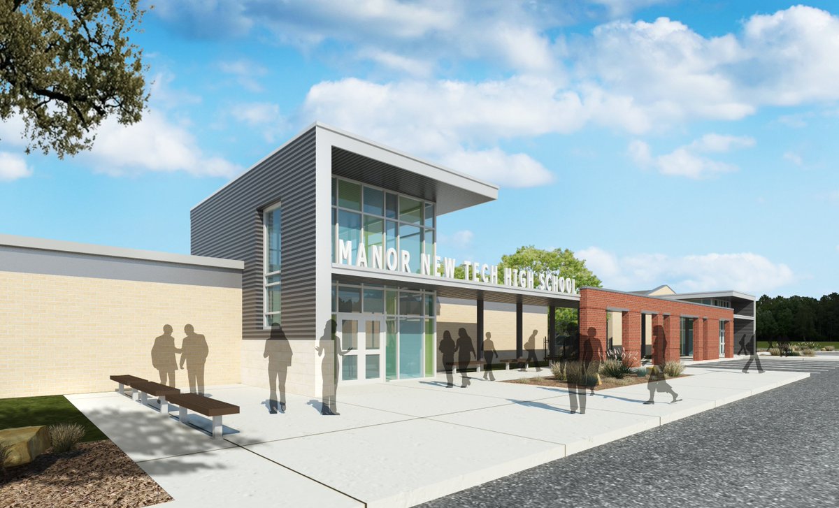 ManorISD's tweet photo. Check out how @ManorNewTech will look in Aug. 2018! The campus will double &amp; have new features! https://t.co/BpIkjKuVA0 #TitanUp #OurHouse https://t.co/sDXWJl1fDk