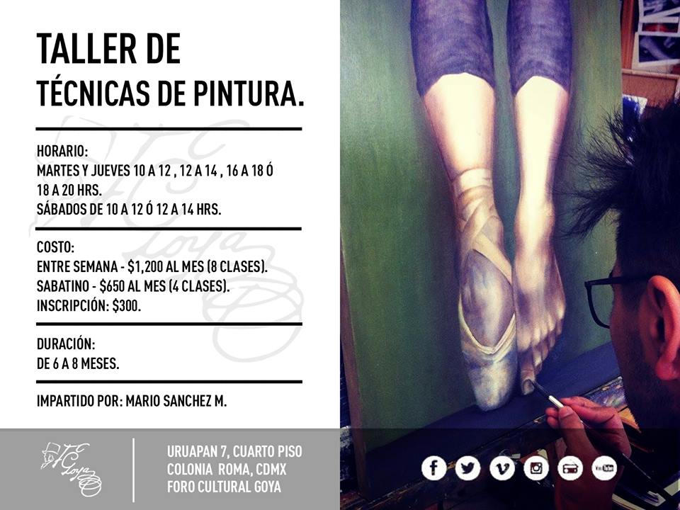 ForoGoya's tweet photo. Inscripciones abiertas. "Taller de técnicas de pintura" #acuarela #pastel #acrilico #oleo #temple #encausto Tel: 44442299 https://t.co/zyqh9uZXyb