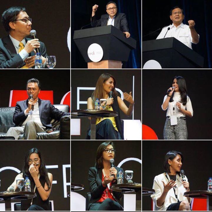 CurtisSChin's tweet photo. Hollywood Squares? Nope, #Jakarta Cool. Thanks @fpcindo for having me speak at #cifp2017 amidst Indonesia's bigwigs! https://t.co/iNAYK6s74C https://t.co/BY9Xi8scDI