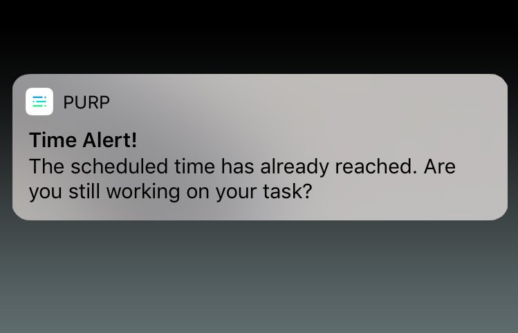 Purp_app's tweet image. Measure your task with @Purp_app ! If you run out of time, it lets you know! #productivity #tasktime #TodayTodo #MakeitHappen #goals