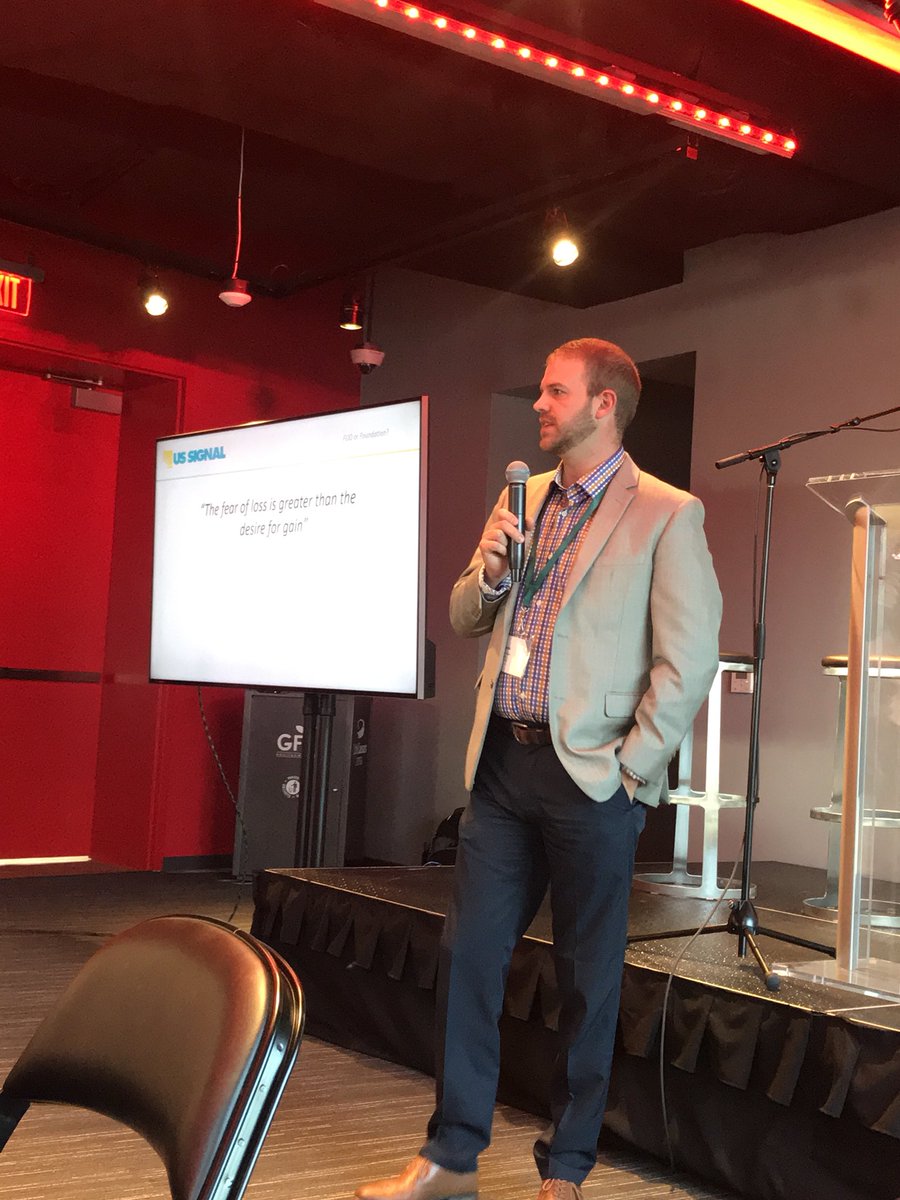 JohnAlvahCoe's tweet photo. Aaron Shaver, CTO @ussignalcom decisions in security often led by fear. How to change to long term rational decisions. #ChoiceTel https://t.co/ed8J3Hz9vv