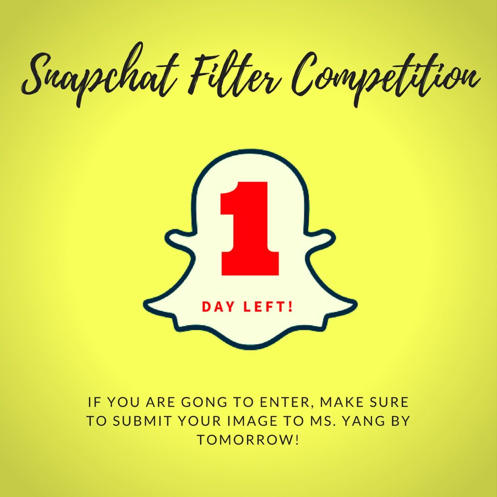 dsechstimes's tweet photo. Snapchat Filter Contest!! Join the fun and create a filter for @dsechstimes https://t.co/XXGWQdGyUS
