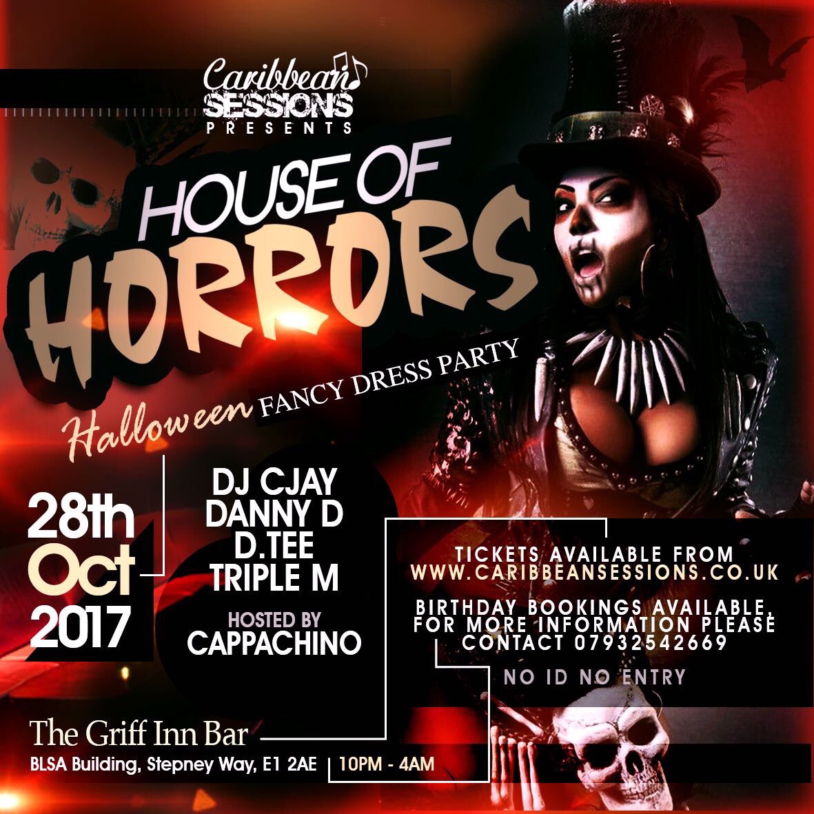 DrPunchOfficial's tweet photo. T H I S 🎃 S A T U R D A Y. Dr Punch will be parting with @CaribSessions at #houseofhorrors 🕷🕸🕷 https://t.co/RObwqRZK9k