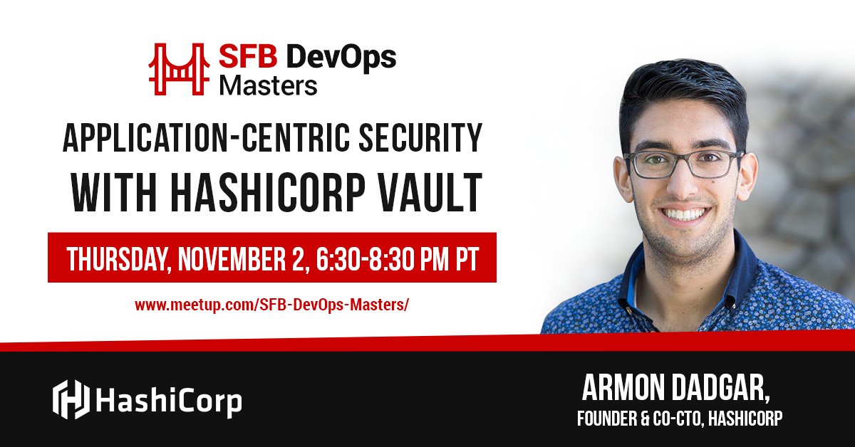 #DevSecOps Continuous Security Meetup with <a href="/HashiCorp/">HashiCorp, an IBM Company</a>, Nov 2, San Fran. Register goo.gl/A6vrt5 #DevOps #Cloud