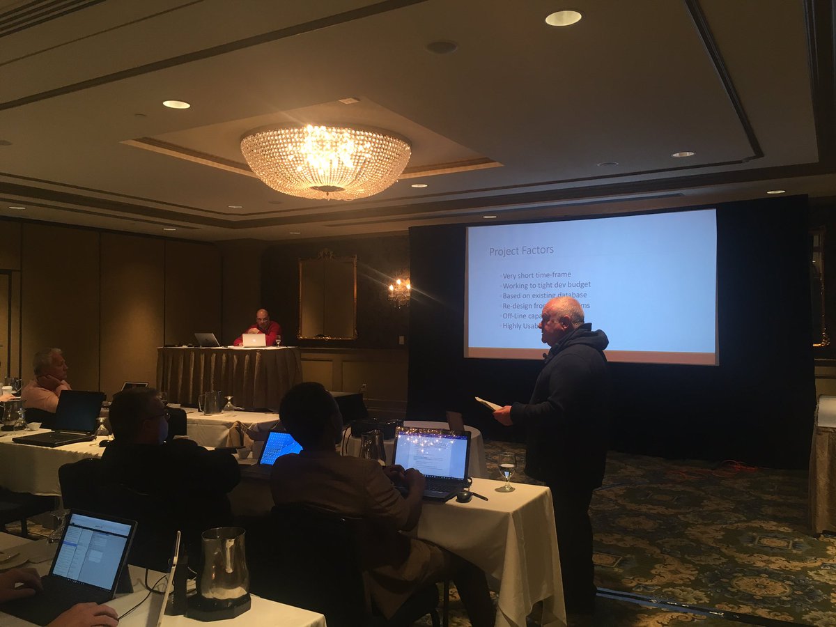 TheSmitchell's tweet photo. Alan Singer & Alancar Guerreiro present Wastelink: a SaaS application for waste disposal. @AlphaSoftware #alphadevcon https://t.co/uR0A79EhgJ