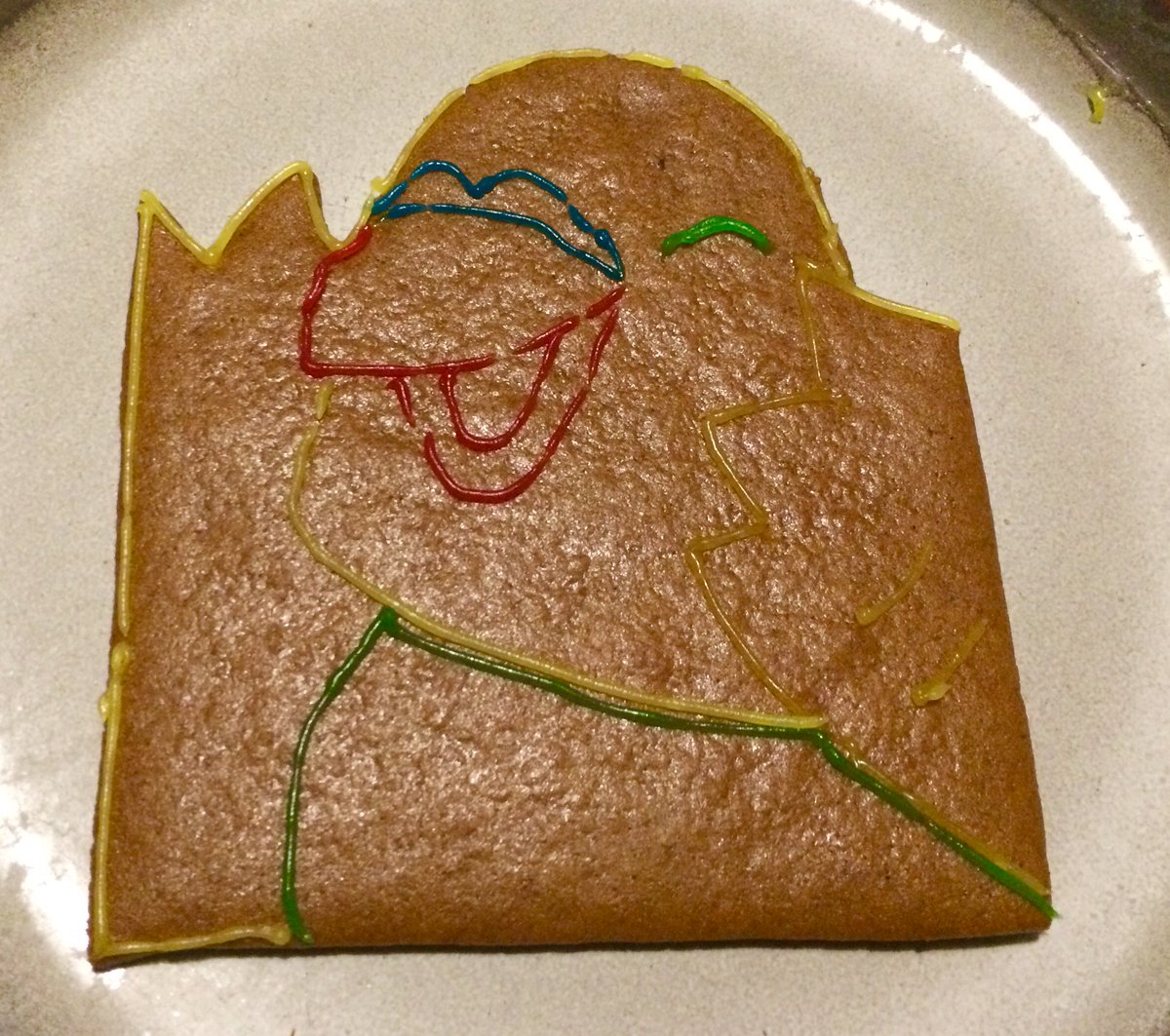 Schnattelken's tweet photo. Hab dem @LasseSchilling seinen Sittich aus Lebkuchen gebacken :3 https://t.co/2epGtNJzCq