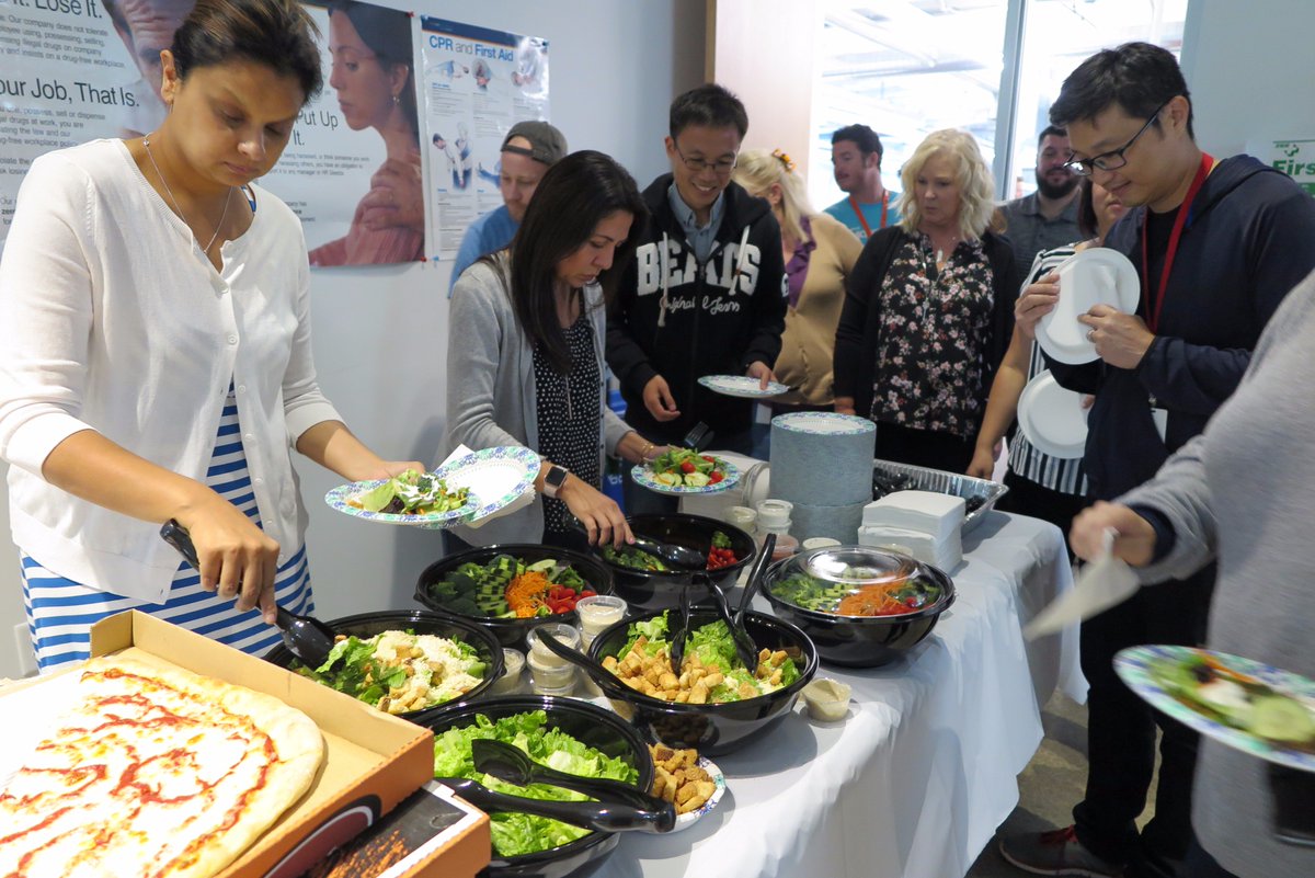 Centrify's tweet photo. We took a break from work yesterday and enjoyed some #pizza together! We love our company Wednesday lunches! #MyCentrify https://t.co/LTw0lkKLjv