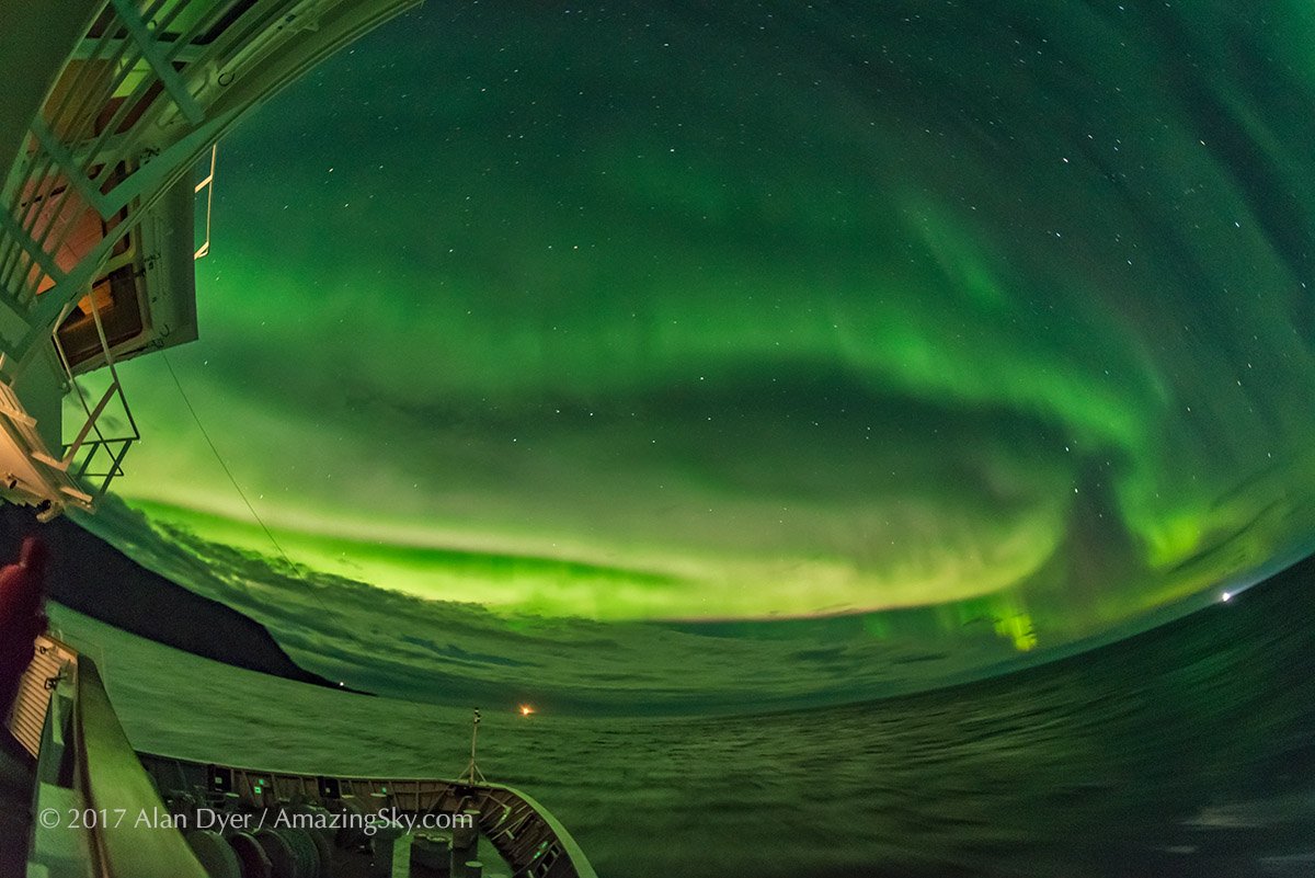 #Aurora from the top of Europe, in Barents Sea on north coast of Norway, Oct 26. Our fifth consecutive night of Lights! <a href="/roadscholarorg/">Road Scholar</a>