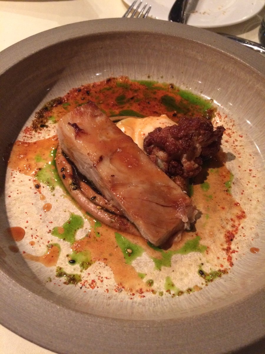 SodexoPrestige's tweet photo. Wonderful main of pork, kimchi and cauliflower from @AdamHandling and Connor Blades @SBFutureChef @Springboard_UK #futurechef17 https://t.co/A2bkkUzU82