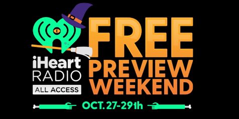 Now this is a #Halloween treat! No tricks. Try a FREE preview of the iHeartRadio App All Access experience! #iHeartAllAccess