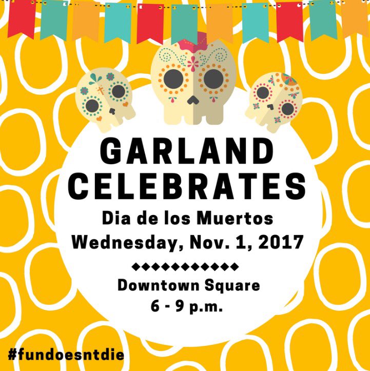 ClassTheatrics's tweet photo. Celebrate #diadelosmuertos &amp; honor those who came b4. 11/1 in @garlandtxgov downtown ⏹ 6-9 PM My Students perform #Antigone #fundoesntdie https://t.co/WURquRrYam