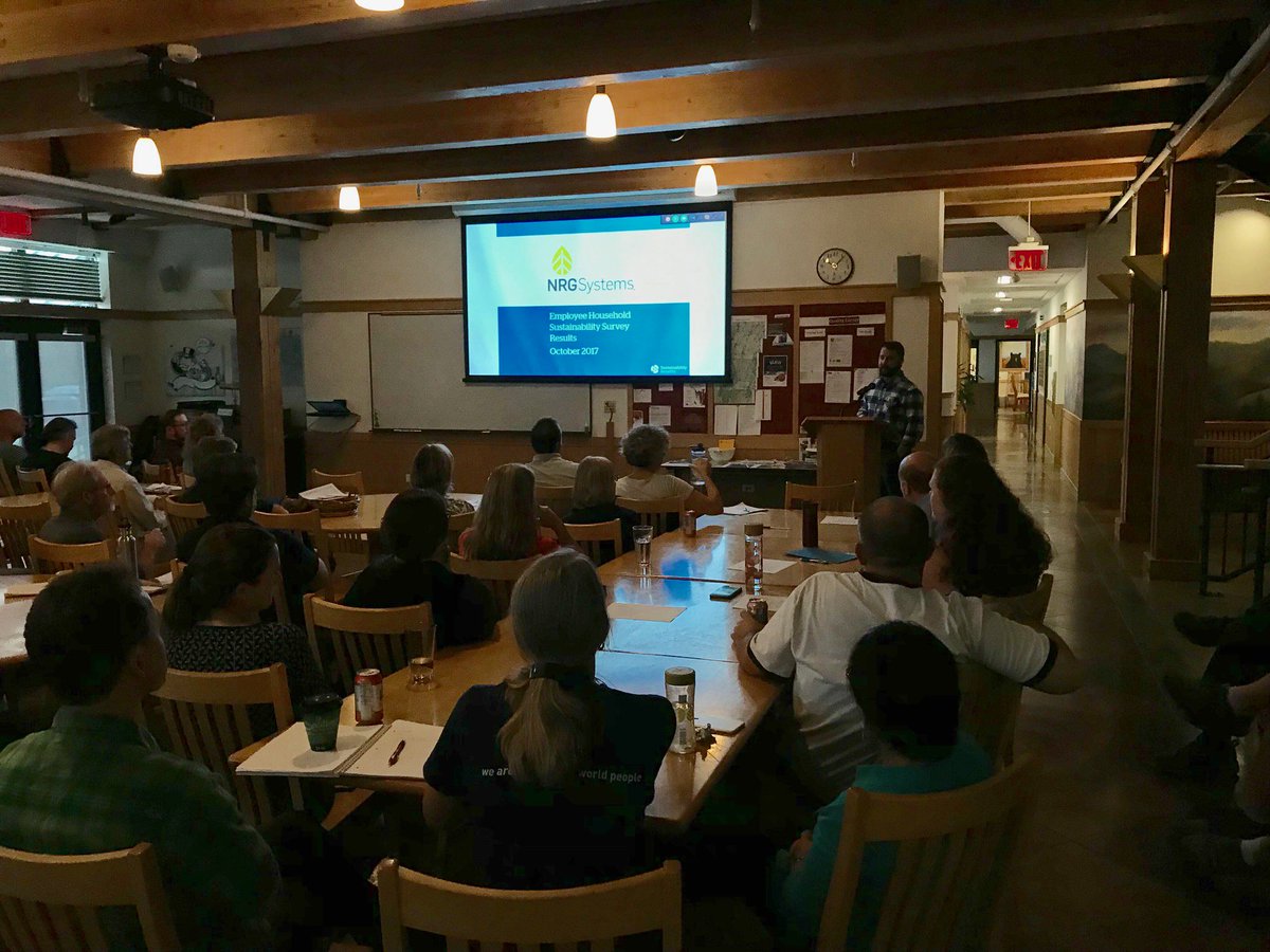 sustbenefits's tweet photo. Great presenting the results of the annual employee sustainability survey @nrgsystems yesterday https://t.co/03BtxLG6d0