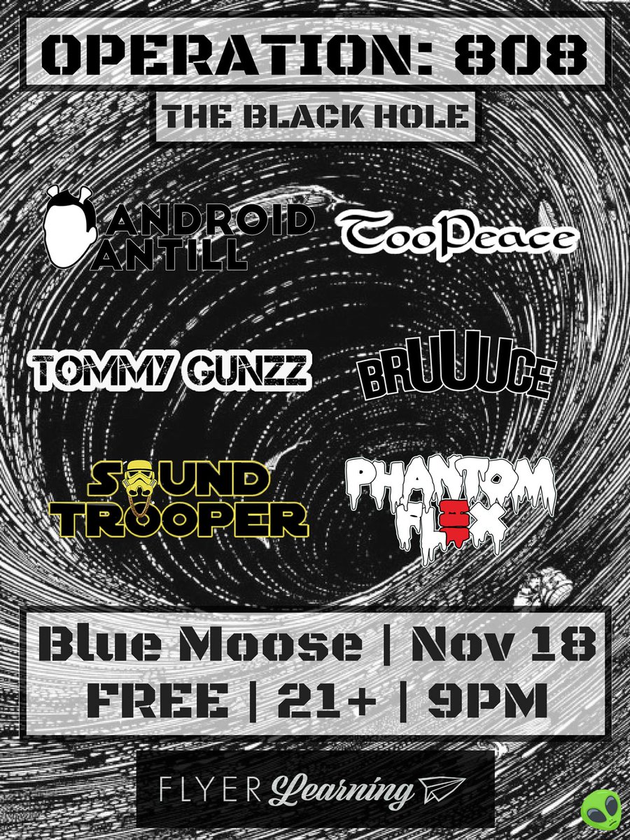 BlueMooseIC's tweet photo. ✈️ Just Announced ✈️
Operation: 808 | The Black Hole from @FLYRLRNING
21+ | FREE https://t.co/EEWfF2vux0