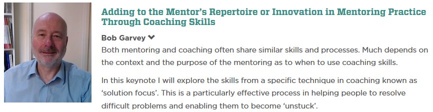 SageBusiness_'s tweet photo. Bob Garvey @RobertGarvey6 is speaking about Innovation in #Mentoring Practice at #2017MIConference - Friday 27th October #coaching https://t.co/XpUvw348vh