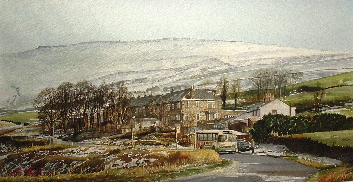 GeoffButterwor1's tweet photo. "High Peak" Littleborough, #Watercolour #GeoffButterworth #HighPeak #Littleborough #Lancashire https://t.co/SgJrcljh8Z