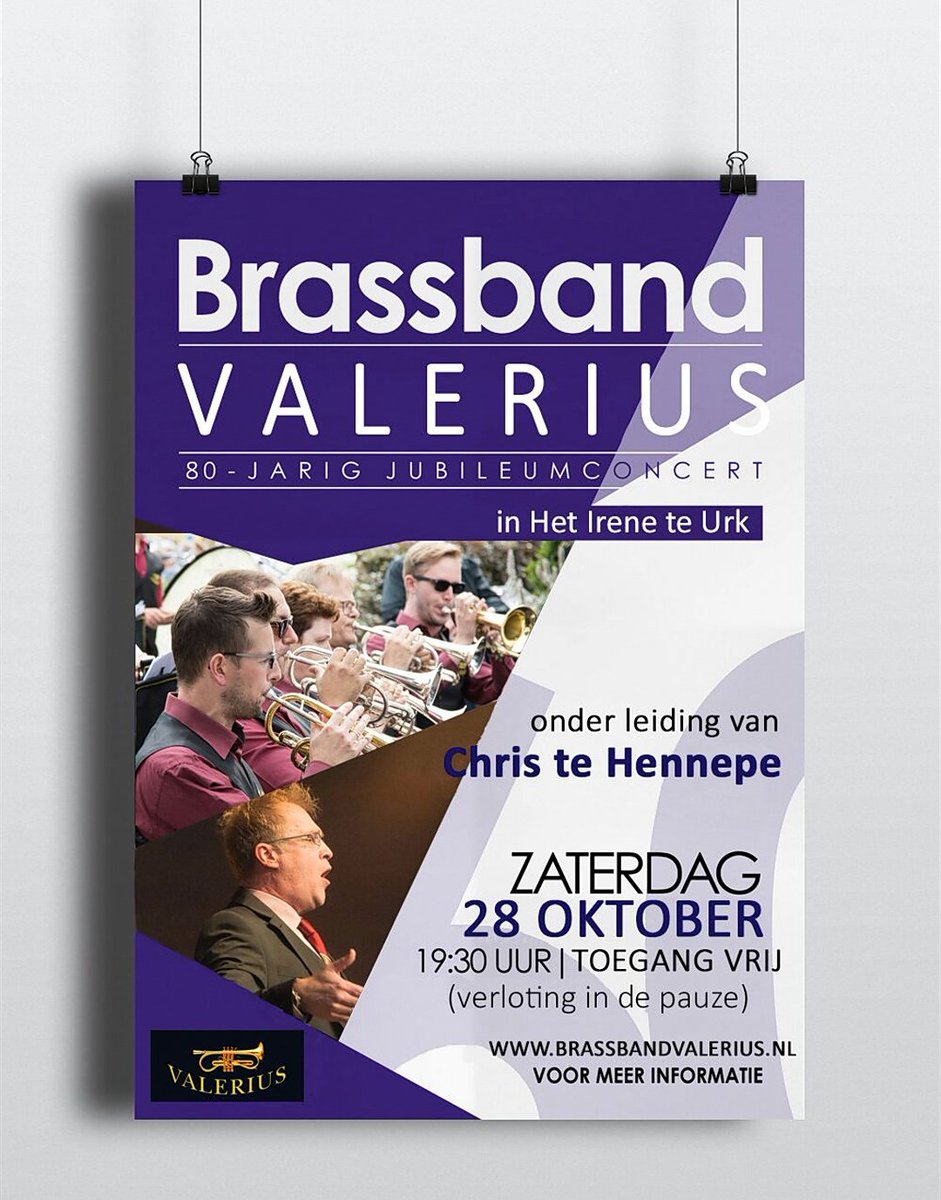 Wees welkom! #concert #80jaar #valerius <a href="/ValeriusUrk/">Brassband Valerius</a>