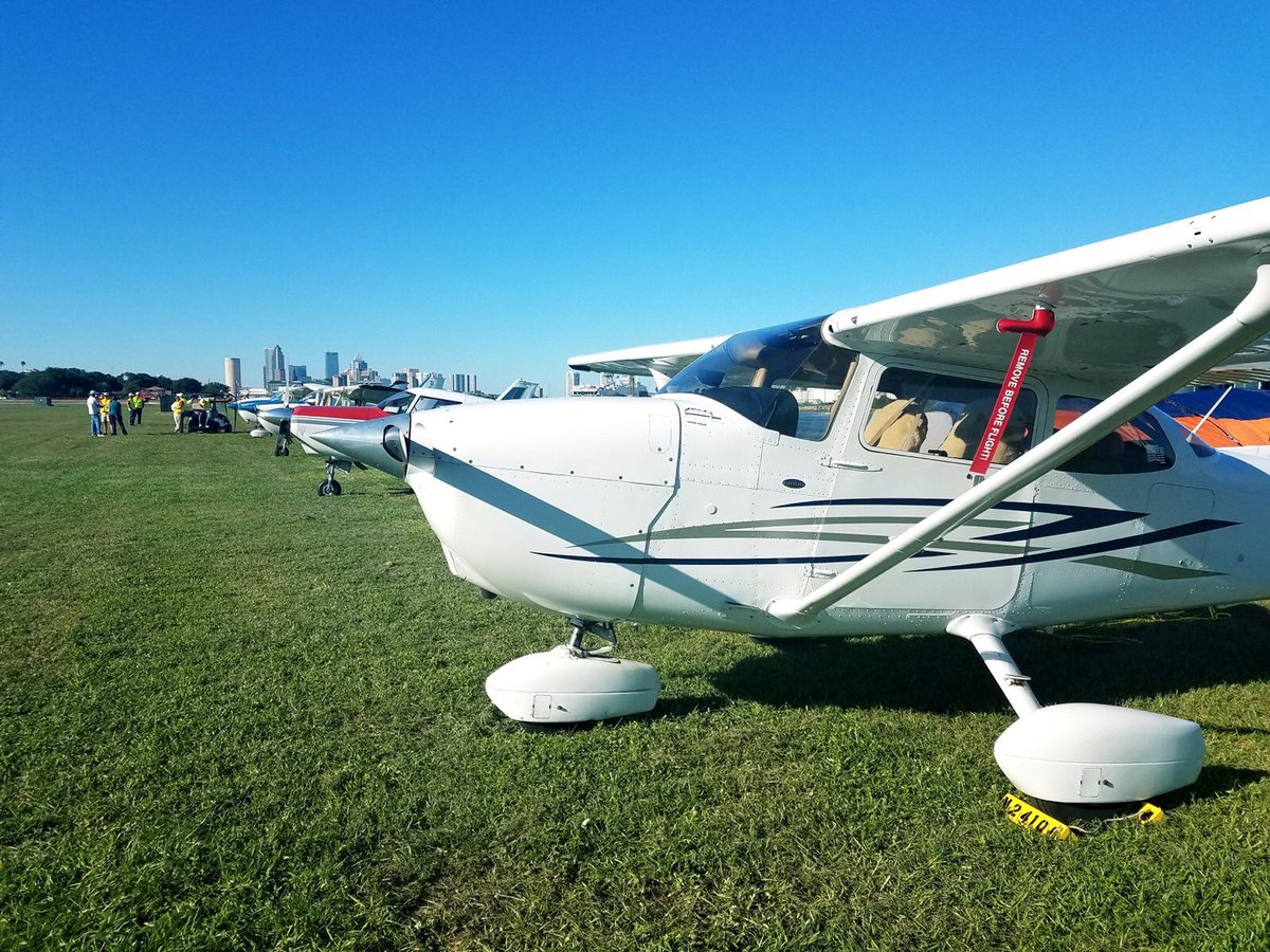 FlyTPA's tweet photo. Welcome to all of our arriving pilots and guests of the @AOPA Fly-In event, held at our own Peter O. Knight Airport through Saturday. https://t.co/sP0Ve5NUFo