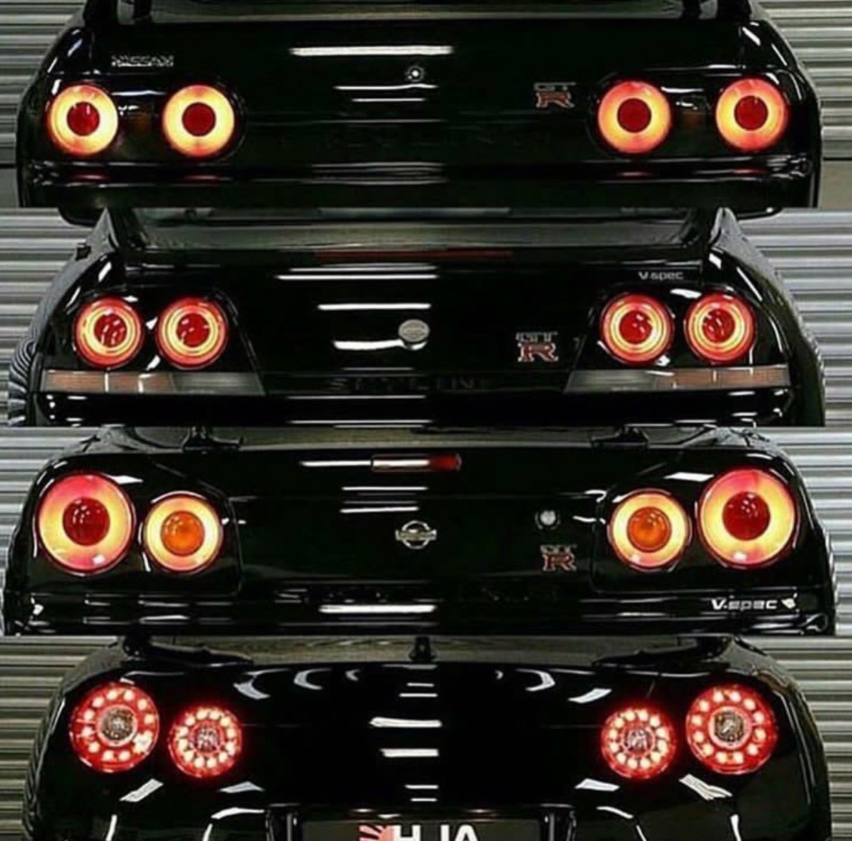 歴代GT-R　テールランプ　お皿セット これ全部お皿なんです！ 歴代GT-Rのテールランプが美濃焼の豆皿セット