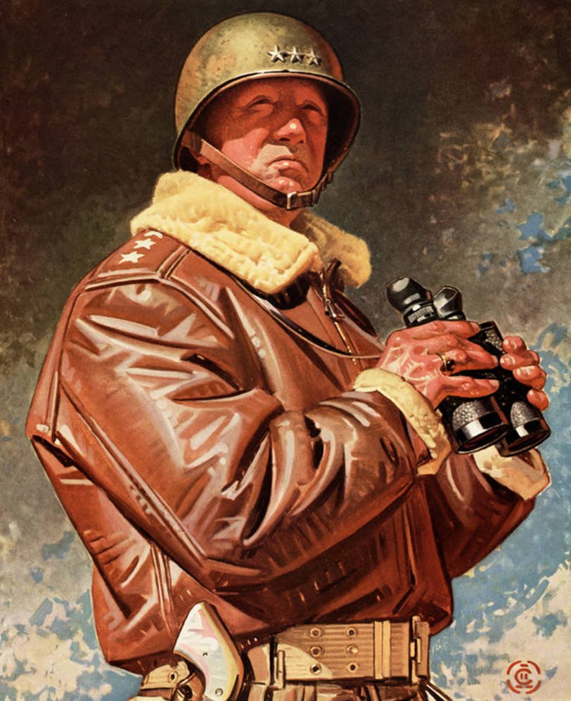 A portrait of General Patton by J.C. Leyendecker