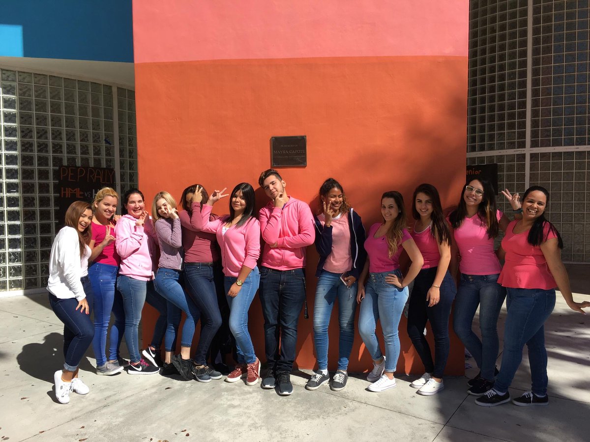 CUgalde77's tweet photo. Success Management Academy Students @HMLAdultEd Cheerleaders for Breast Cancer Awareness🎀 #SMARocks! https://t.co/hNPgkAfgYr
