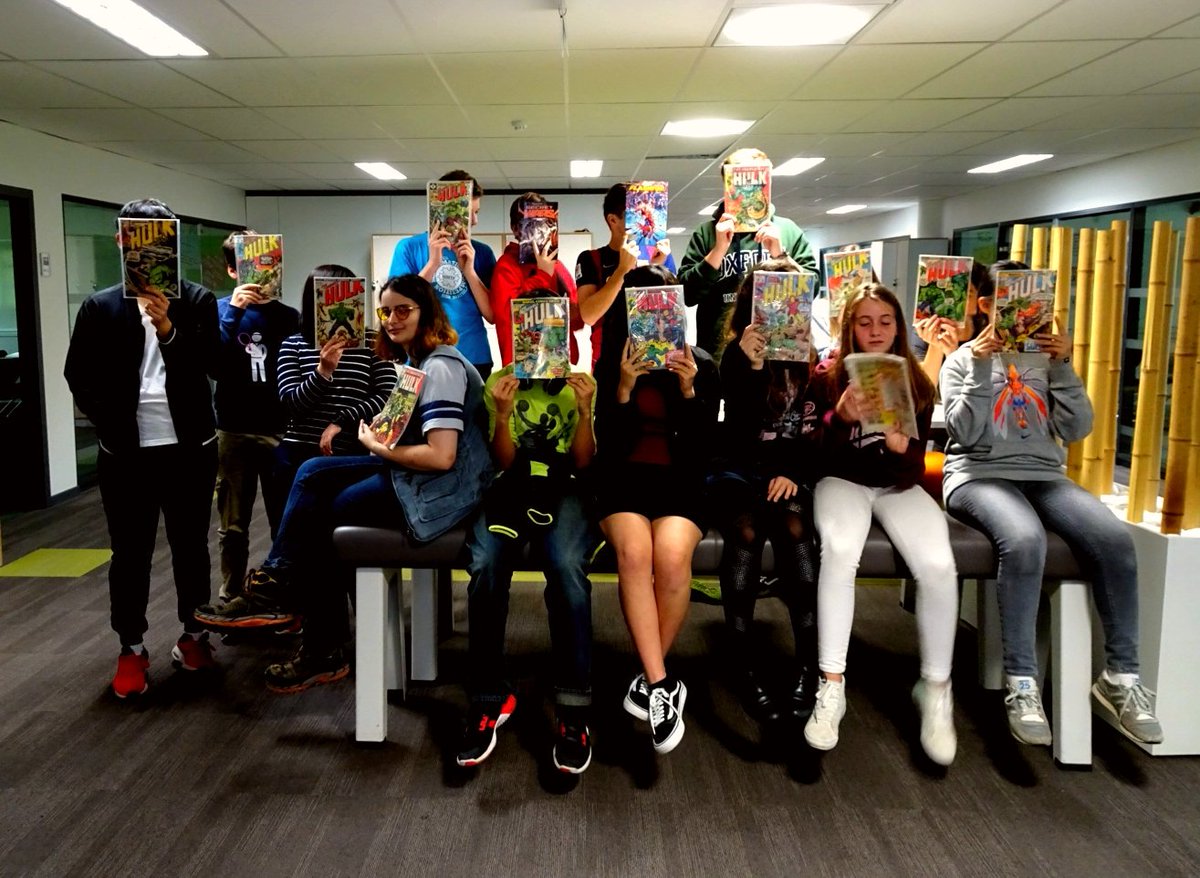 ISB_Arttease's tweet photo. Where is The Incredible Hulk? The Marvelous Comics Book Club first Entertainement season is over! Next episode: Feb 2018 #msPL #MSlearns https://t.co/sAiqvLswns