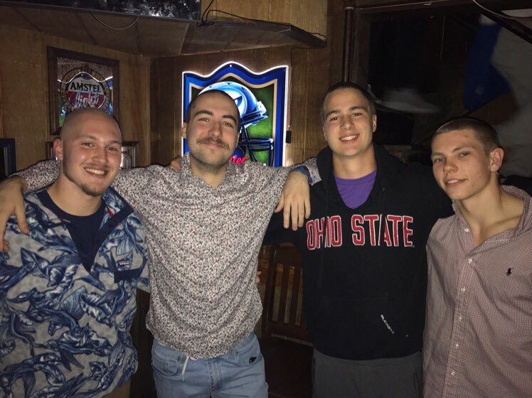SigmaChiOhioU's tweet photo. These brothers had their heads shaved for a great cause last night. Thank you to everyone who came out and supported our Derby Days Auction! https://t.co/BktrD12Bjv