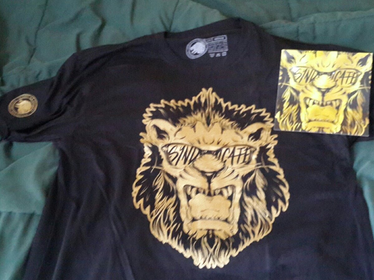 TheRealRadio910's tweet photo. My first @SyndicateOG shirt just arrived! Now to get it signed by the legend himself @ProSyndicate! #limitededition #riotlion https://t.co/TXrVOapD1n