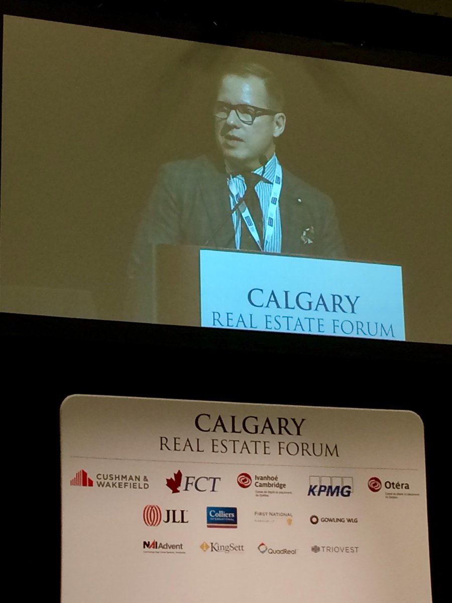 StuartOlsonInc's tweet photo. On-site at #CREF17 with @re_forums this morning - Darryl Schmidt from @CadFairview providing opening remarks. https://t.co/GFFshdKo7g