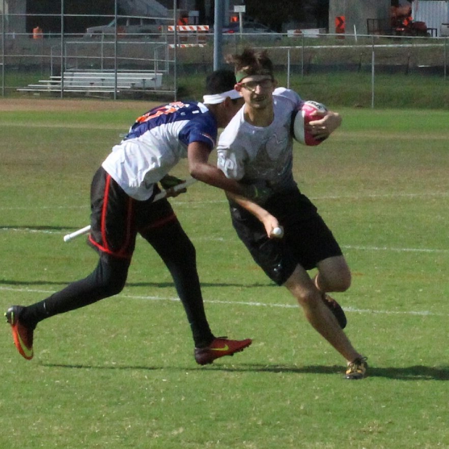 TAMUQuidditch's tweet photo. Today's highlight is #SilverPhoenix keeper, Parker Henss dashing through opponent defense.PC:TAMU Quid Media: Kyle Sharpe #TAMU #Quidditch https://t.co/Kbnahjx4wH
